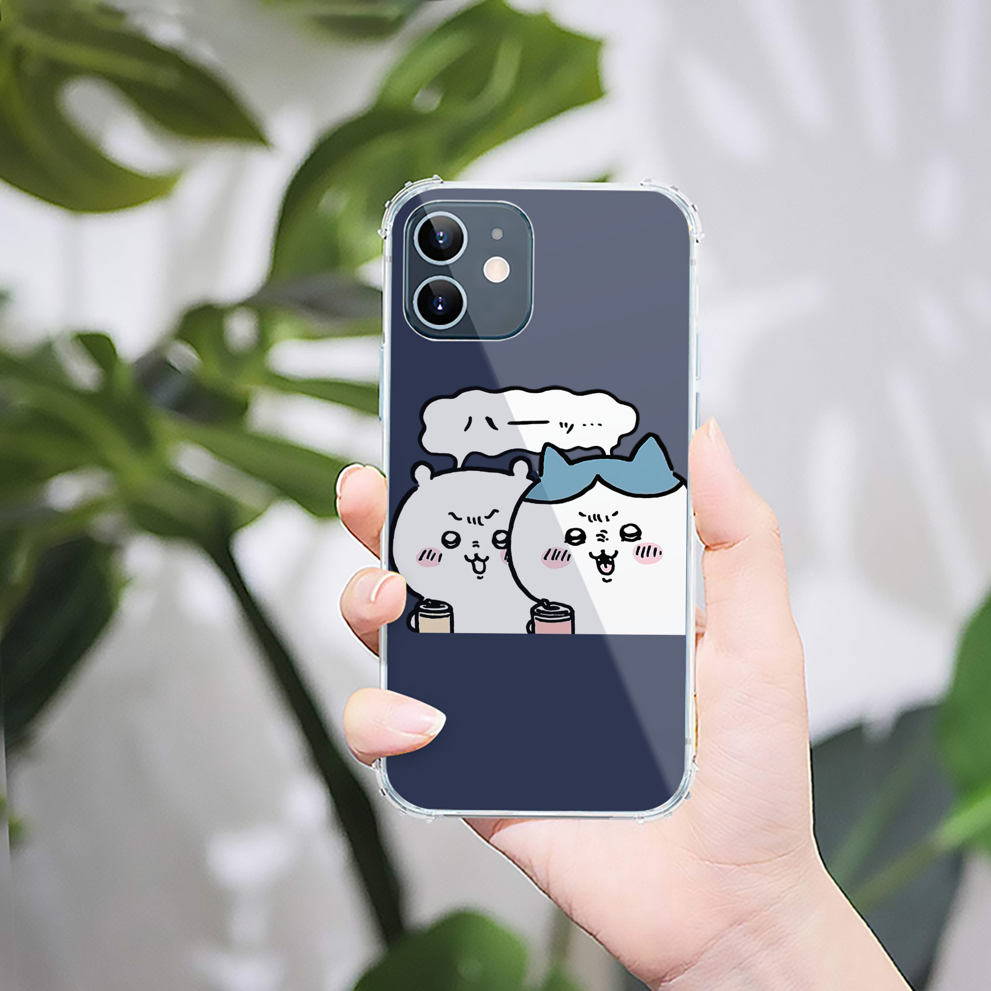 （画像用） ちいかわ ハチワレ Chii-kawa hachiware 【iPhone 12シリーズ対応】透明スマホケース（クリアソフトケース）